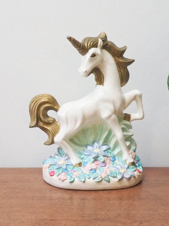 Other - Vtg Ceramic Mold Unicorn Figurine - Vintage Unicorn Decor